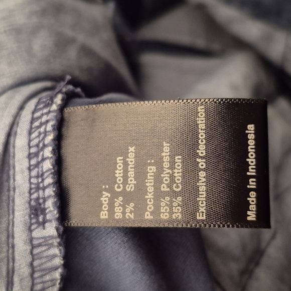 FLINT AND TINDER Solid Dark Blue Sz 32 x 9" Mens 365 Chino Casual Shorts NEW - Picture 6 of 8